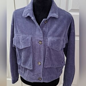 Corduroy Jacket With Large Flap Pockets   Size S